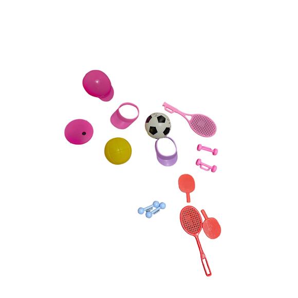 Vintage 1990s Barbie Tennis Sports Work Out Accessories - Picture 5 of 7